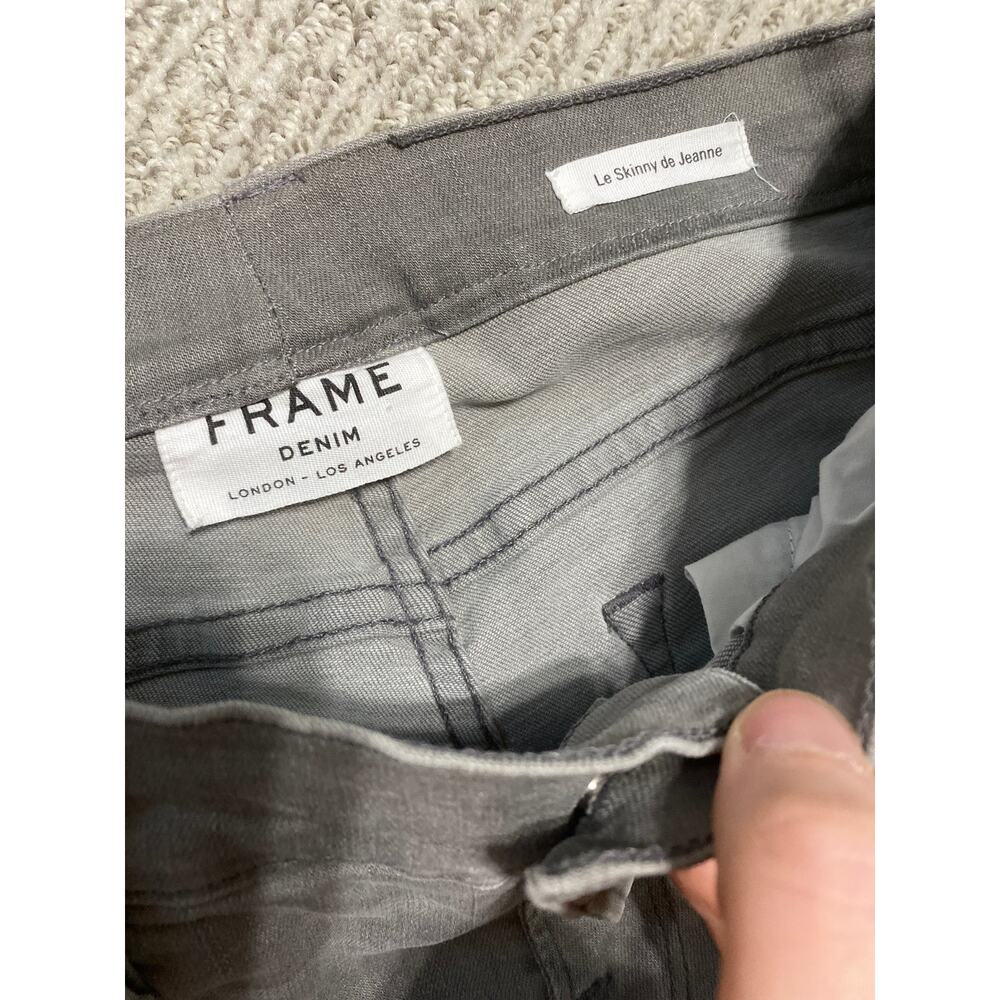 Frame Denim women’s Le Skinny de Jeanne gray jeans size 2 basic capsule casual - Picture 3 of 4